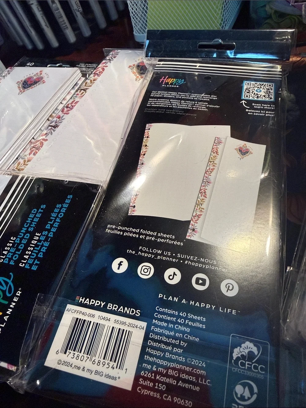 Happy Planner Classic Half-sheet folded Paper Refill - 4 available